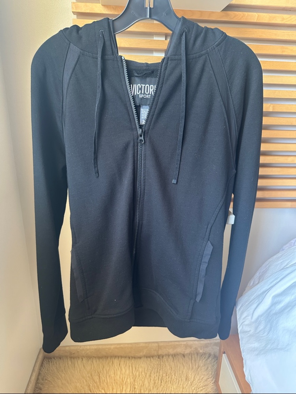 Victoria's Secret Black Zip-Up Hoodie